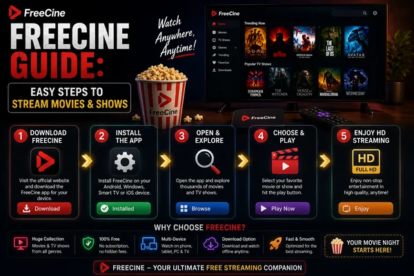 FreeCine Guide: Easy Steps to Stream Movies & Shows